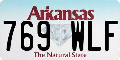 AR license plate 769WLF