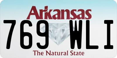 AR license plate 769WLI