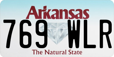 AR license plate 769WLR