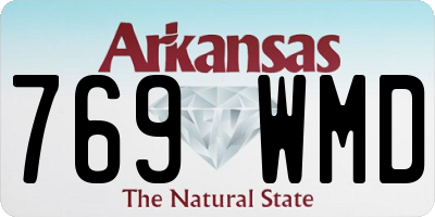 AR license plate 769WMD