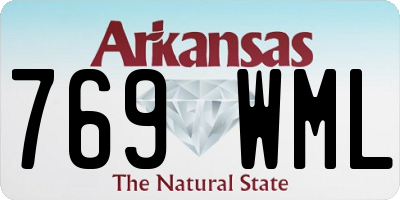 AR license plate 769WML
