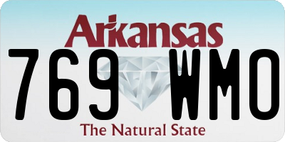 AR license plate 769WMO