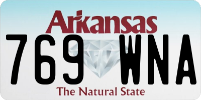 AR license plate 769WNA