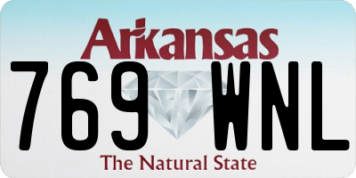 AR license plate 769WNL
