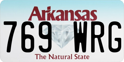AR license plate 769WRG