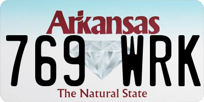 AR license plate 769WRK