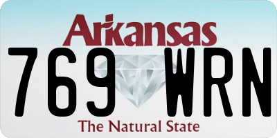 AR license plate 769WRN