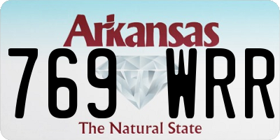 AR license plate 769WRR