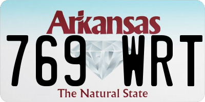 AR license plate 769WRT