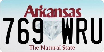 AR license plate 769WRU