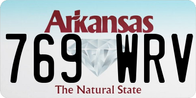 AR license plate 769WRV