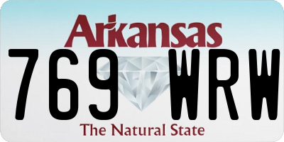 AR license plate 769WRW