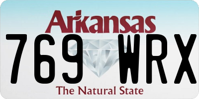 AR license plate 769WRX