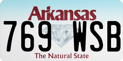 AR license plate 769WSB
