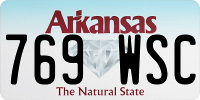 AR license plate 769WSC