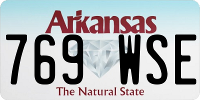 AR license plate 769WSE