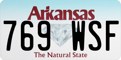 AR license plate 769WSF