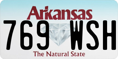 AR license plate 769WSH