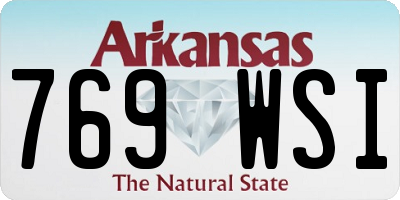 AR license plate 769WSI