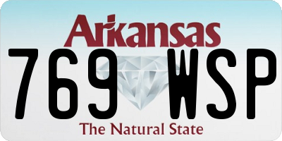 AR license plate 769WSP