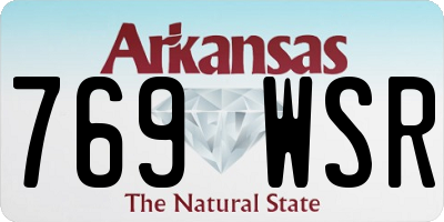 AR license plate 769WSR