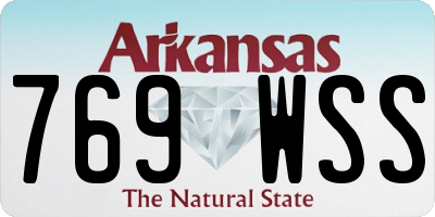 AR license plate 769WSS