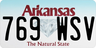 AR license plate 769WSV