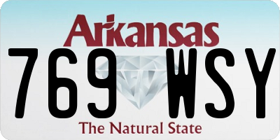 AR license plate 769WSY