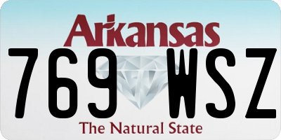 AR license plate 769WSZ