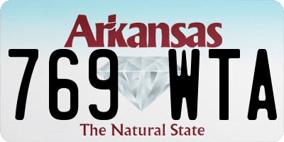 AR license plate 769WTA