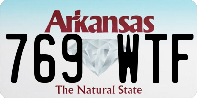 AR license plate 769WTF