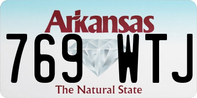 AR license plate 769WTJ