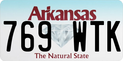 AR license plate 769WTK