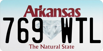 AR license plate 769WTL