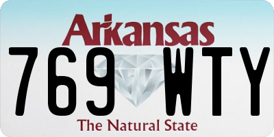 AR license plate 769WTY