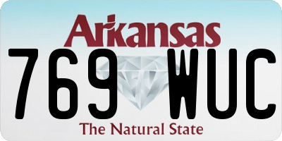AR license plate 769WUC