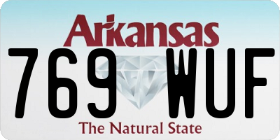 AR license plate 769WUF