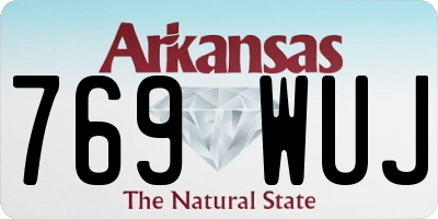 AR license plate 769WUJ