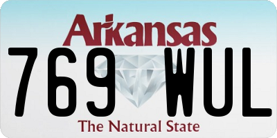 AR license plate 769WUL