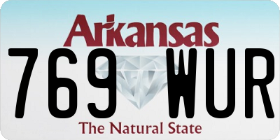 AR license plate 769WUR