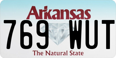 AR license plate 769WUT