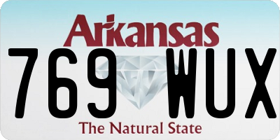 AR license plate 769WUX