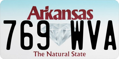 AR license plate 769WVA