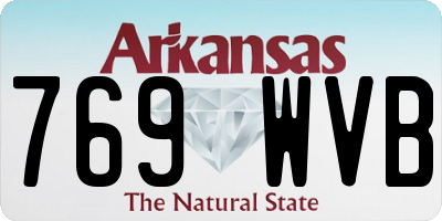 AR license plate 769WVB