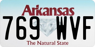 AR license plate 769WVF