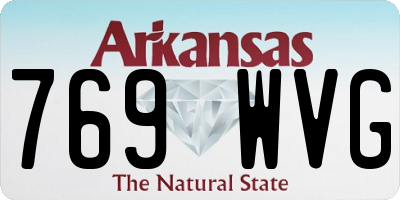 AR license plate 769WVG