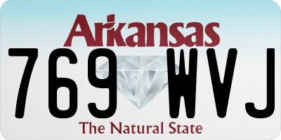 AR license plate 769WVJ