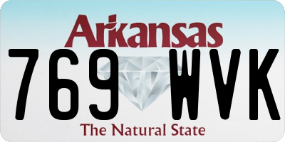 AR license plate 769WVK