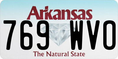 AR license plate 769WVO