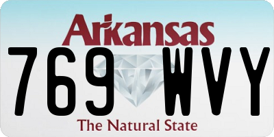 AR license plate 769WVY